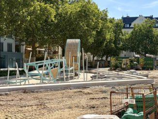 Aus Parkplatz wird Park: Elsässer Park in Wiesbaden kurz vor Fertigstellung