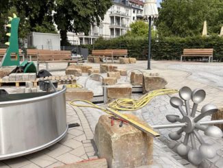 Wasserspielplatz in den Reisinger-Anlagen steht kurz vor der Eröffnung