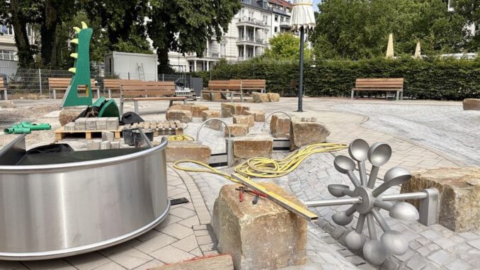 Wasserspielplatz in den Reisinger-Anlagen steht kurz vor der Eröffnung