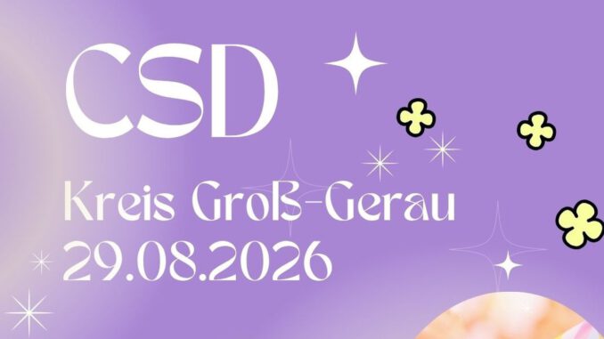 Zweiter CSD im Kreis Groß Gerau kündigt Demonstration und Fest der Vielfalt an Zweiter CSD im Kreis Groß Gerau kündigt Demonstration und Fest der Vielfalt an
